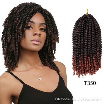 Julianna 8 inches 12 inch spring nubian braids refined burgundy 613 crochet hair blonde color spring twist